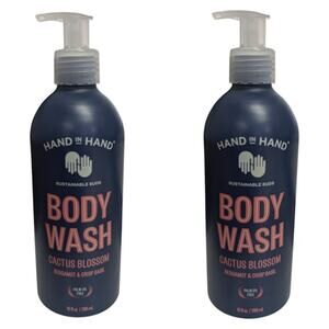 2 x Hand in Hand Body Wash Cactus Blossom (Bergamont & Crisp Basil)- 10 fl. oz.
